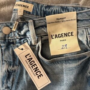 L'AGENCE Margot High Rise Skinnies in Classic Blue